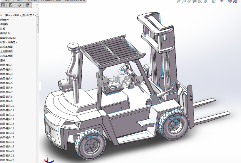 叉車模型設計sw模型